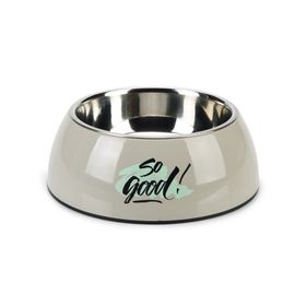 Beeztees 22 cm 700 ml Gri Paslanmaz Çelik Köpek Mama Su Kabı