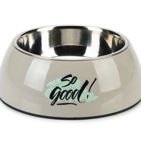Beeztees 22 cm 700 ml Gri Paslanmaz Çelik Köpek Mama Su Kabı