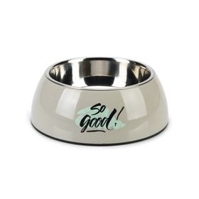 Beeztees 22 cm 700 ml Gri Paslanmaz Çelik Köpek Mama Su Kabı