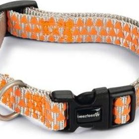Beeztees Açık Gri Turuncu 26-40 cm Köpek Boyun Tasması