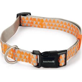 Beeztees Açık Gri Turuncu 48-70 cm Köpek Boyun Tasması