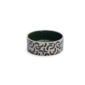 Beeztees Beyaz-Yeşil 16 cm Köpek Seramik Su Mama Kabı