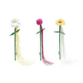 Beeztees Çiçek Şeklinde Peluş ve Kurdelalar Çeşitli Renklerde 45x6x3 cm Kedi Oltası