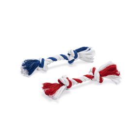 Beeztees Çift Düğümlü Diş İpi Pamuk İplerden 18x2.5x2.5 cm 50 gr Köpek Oyuncağı