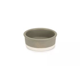 Beeztees DBL 13 cm 160 ml Seramik Mat Gri Köpek Mama Su Kabı