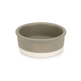 Beeztees DBL 13 cm 160 ml Seramik Mat Gri Köpek Mama Su Kabı