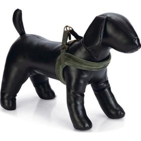 Beeztees DBL 15 mm 36 cm Velur Yeşil XXS Köpek Göğüs Tasması
