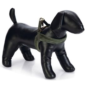Beeztees DBL 15 mm 36 cm Velur Yeşil XXS Köpek Göğüs Tasması