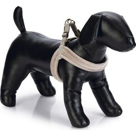Beeztees DBL 20 mm 46 cm Velur Gri XS Köpek Göğüs Tasması