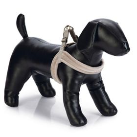 Beeztees DBL 20 mm 46 cm Velur Gri XS Köpek Göğüs Tasması