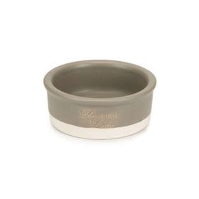 Beeztees DBL Mat Gri 12 cm 300 ml Seramik Kedi Mama Su Kabı