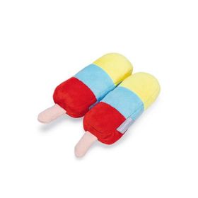 Beeztees Dondurma 2 Adet 18x12x4.5 cm Renkli Peluş Köpek Oyuncağı