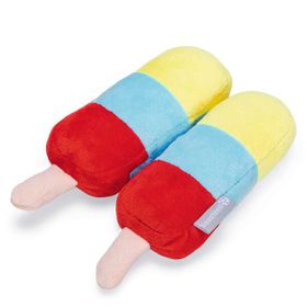 Beeztees Dondurma 2 Adet 18x12x4.5 cm Renkli Peluş Köpek Oyuncağı