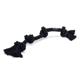Beeztees Dört Düğümlü Pamuk İplerden Siyah 57x6x5 cm 270 gr Diş İpi Köpek Oyuncağı