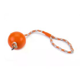 Beeztees İpli Dolu Top Kauçuk Turuncu 30 cm Turuncu Köpek Oyuncağı