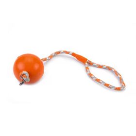 Beeztees İpli Dolu Top Kauçuk Turuncu 30 cm Turuncu Köpek Oyuncağı