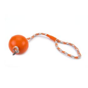 Beeztees İpli Dolu Top Kauçuk Turuncu 30 cm Turuncu Köpek Oyuncağı