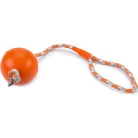 Beeztees İpli Dolu Top Kauçuk Turuncu 30 cm Turuncu Köpek Oyuncağı