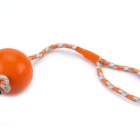 Beeztees İpli Dolu Top Kauçuk Turuncu 30 cm Turuncu Köpek Oyuncağı