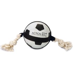 Beeztees İpli Futbol Topu 12.5 cm Köpek Oyuncağı