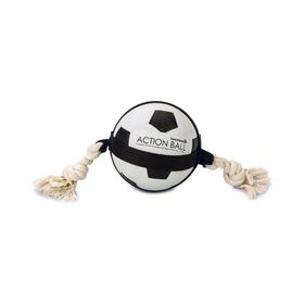 Beeztees İpli Futbol Topu 12.5 cm Köpek Oyuncağı
