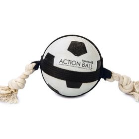 Beeztees İpli Futbol Topu 12.5 cm Köpek Oyuncağı