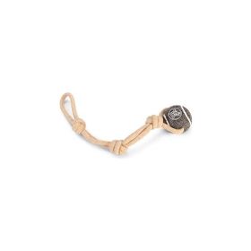 Beeztees İpli Tenis Topu Kauçuk Gri Kahverengi İp 39 cm Top 6.3 cm Köpek Oyuncağı