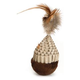Beeztees Karton ve Tüylü Hacıyatmaz 5x5x12 cm Kedi Oyuncağı