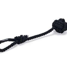 Beeztees Pamuk İplerden Siyah 40x7x7 cm 120 gr Diş İpinden Tutamaçlı Top Köpek Oyuncağı