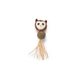 Beeztees Peluş Baykuş ve Kediotu Topu 16 cm Kedi Oyuncağı