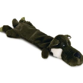 Beeztees Peluş Kurt Elastik 50x26x10 cm Yeşil Sesli Köpek Oyuncağı