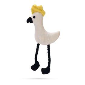 Beeztees Sesli Papağan 42x19.5x6 cm Beyaz Peluş Köpek Oyuncağı