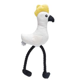 Beeztees Sesli Papağan 42x19.5x6 cm Beyaz Peluş Köpek Oyuncağı