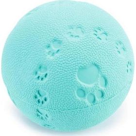 Beeztees Sesli Top Kauçuk 7.5 cm Turkuaz Köpek Oyuncağı