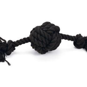 Beeztees Siyah 34x10x9 cm 255 gr Diş İpinden Top ve İpi Köpek Oyuncağı