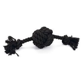 Beeztees Siyah 34x10x9 cm 255 gr Diş İpinden Top ve İpi Köpek Oyuncağı