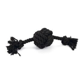 Beeztees Siyah 34x10x9 cm 255 gr Diş İpinden Top ve İpi Köpek Oyuncağı