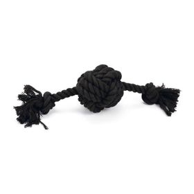 Beeztees Siyah 34x10x9 cm 255 gr Diş İpinden Top ve İpi Köpek Oyuncağı