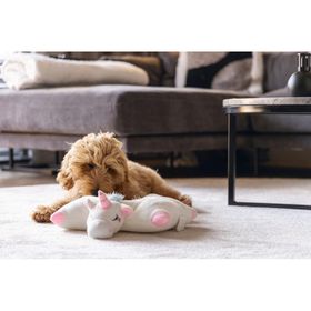 Beeztees Unicorn Isıtıcılı Beyaz 34x33x12 cm Peluş Yavru Köpek Oyuncağı