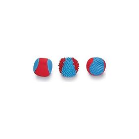 Beeztees Yüzen İçi Su Dolabilen Toplar 3 Adet 6.2 cm Mavi Kırmızı Köpek Oyuncağı