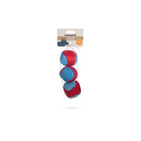 Beeztees Yüzen İçi Su Dolabilen Toplar 3 Adet 6.2 cm Mavi Kırmızı Köpek Oyuncağı