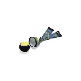 Beeztees Yüzen Tenis Topu ve Kumaş Fırlatma 29 cm Mavi Sarı Köpek Oyuncağı