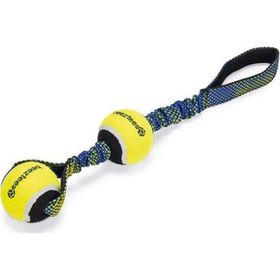 Beeztees Yüzen Tutamaçlı İki Tenis Topu 44x6.3x6.3 cm Mavi Sarı Köpek Oyuncağı
