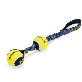 Beeztees Yüzen Tutamaçlı İki Tenis Topu 44x6.3x6.3 cm Mavi Sarı Köpek Oyuncağı