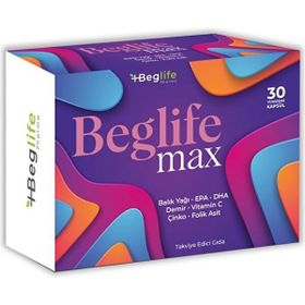 Beglife Max Balık Yağı Demir Vitamin C Çinko Folik Asit 30 Kapsül