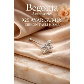 Begonia 925 Ayar Gümüş Yusufçuk Figürlü Minimal Zirkon Tek Taşlı Hızma
