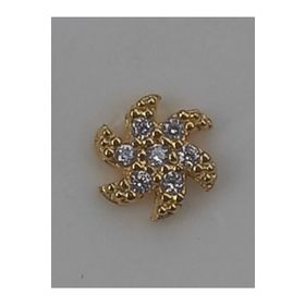 Begonia Accessories 925 Ayar Gold Gümüş Zirkon Taşlı Dönence Hızma
