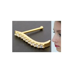 Begonia Accessories 925 Ayar Gold Kaplama Gümüş Tek Sıra Zirkon Taşlı Hızma