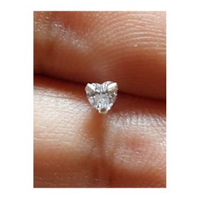 Begonia Accessories 925 Ayar Gümüş 3 mm Kalp Zirkon Tek Taş Hızma