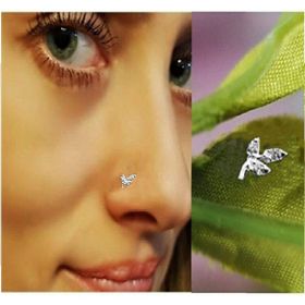 Begonia Accessories 925 Ayar Gümüş Zirkon Taşlı Defne Yaprağı Hızma